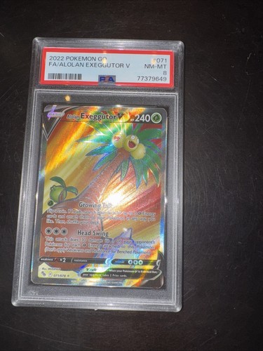 Alolan Exeggutor V graded PSA 8 for sale on eBay
