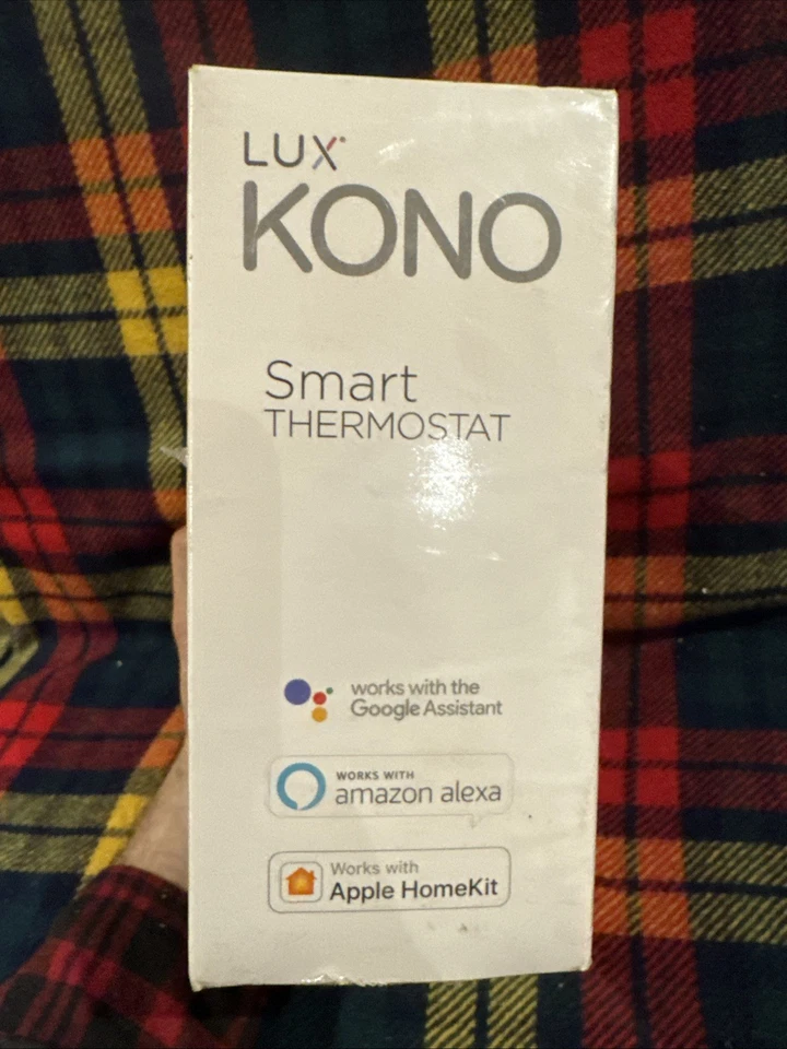 Lux Kono Smart Wi-Fi Thermostat w/Black Stainless Steel Faceplate KN-S-MG1-B04 - Image 3 of 4