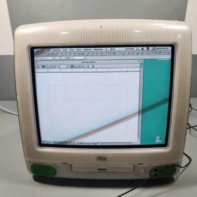 Apple iMac G3 Lime 333MHz M4984 96MB RAM 6GB All-in-One Vintage