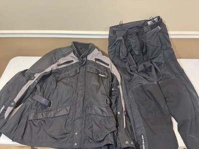 FirstGear Motorcycle Jacket Pants Set Mens 3XL/40 Black Kilimanjaro Hypertex