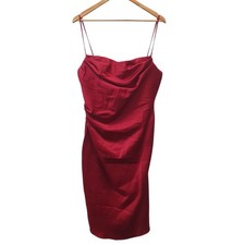 House Of CB Anja corset satin midi dress In Wine Size L+ RRP £169 (12)