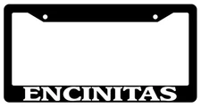 Black License Plate Frame Encinitas City State Auto Accessory 1242