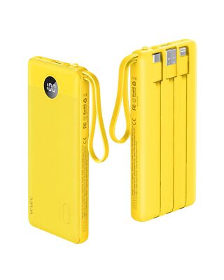 VRURC Portable Charger with Built-in Cables, 10000mAh LED Display USB C Power...