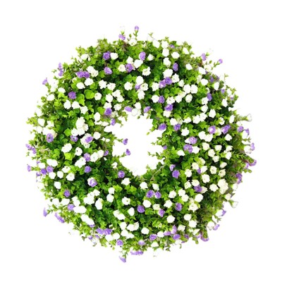 flower wreath vibrant colors elegant Easter floral decor vibrant flowers