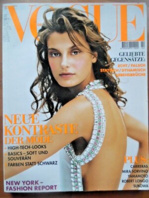 VOGUE GERMANY 2 - 1999 B Aurelie Claudel Jose Carreras Mira Sorvino Robert Longo
