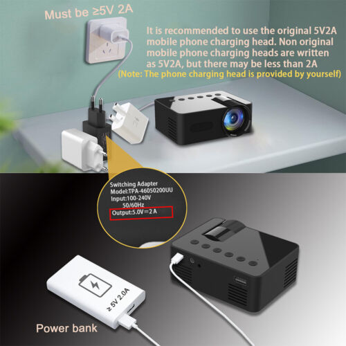Mini proyector inalámbrico 1080P 3D LED WiFi video película cine en casa cine HDMI - Imagen 62 de 64