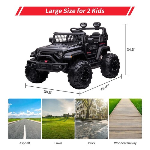 24V Kids Ride On Car 2 Seater Electric Vehicle Toy Truck w/ Bluetooth