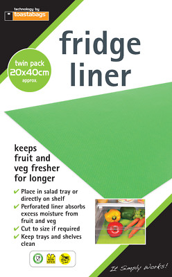 Kühlschrankfutter Tablett Matte. Salat, Obst & Gemüse bleiben länger frisch. 2er-Pack