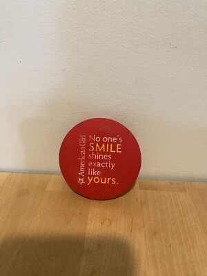 American Girl red Compact Mirror ''No ones smile shines exactly like yours