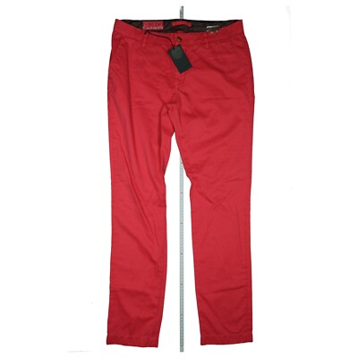 CLOSED Winston Damen Chino Jeans Freizeit Hose slim F 48 W36 L34 36/34 Rot NEU