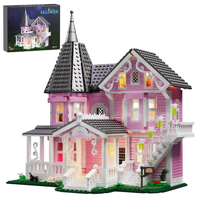 PINK HOUSE セット DIY Pink Palace Apartments Building Set with Lighting Kit