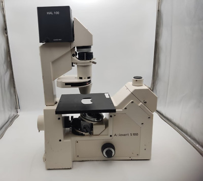 Zeiss Axiovert S100 Inverted Contrast Fluorescence Microscope-FOR PARTS broken
