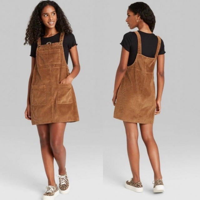Wild Fable Corduroy Overall Dress 