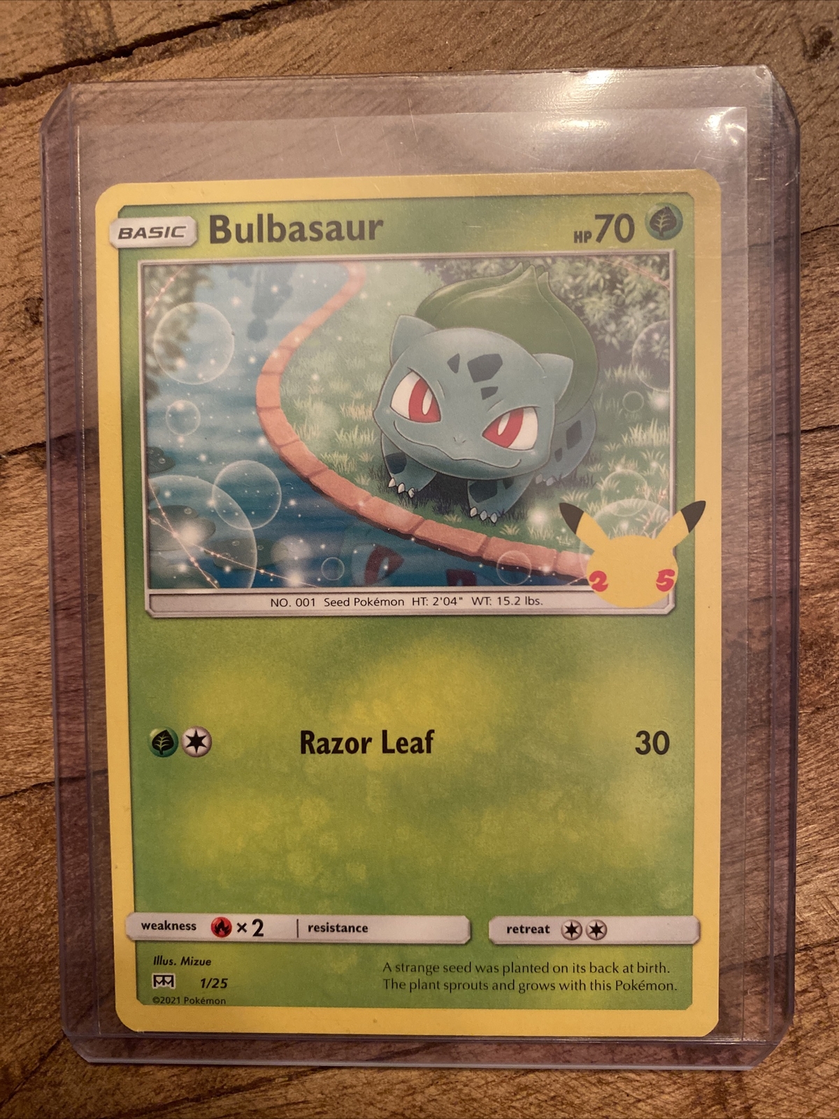 Bulbasaur McDonalds Pokemon Promo Card 1/25 - 25th Anniversary NON HOLO