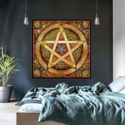 Celtic Pentagram Vinyl Sticker - Pagan Symbol Decal For Cars & Windows