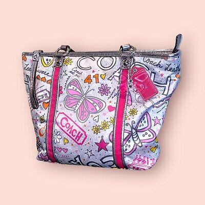 COACH Vintage Y2K Bandana Graffiti Butterfly Shoulder Bag COACH Vintage Y2K Bandana Graffiti Butterfly Shoulder Bag