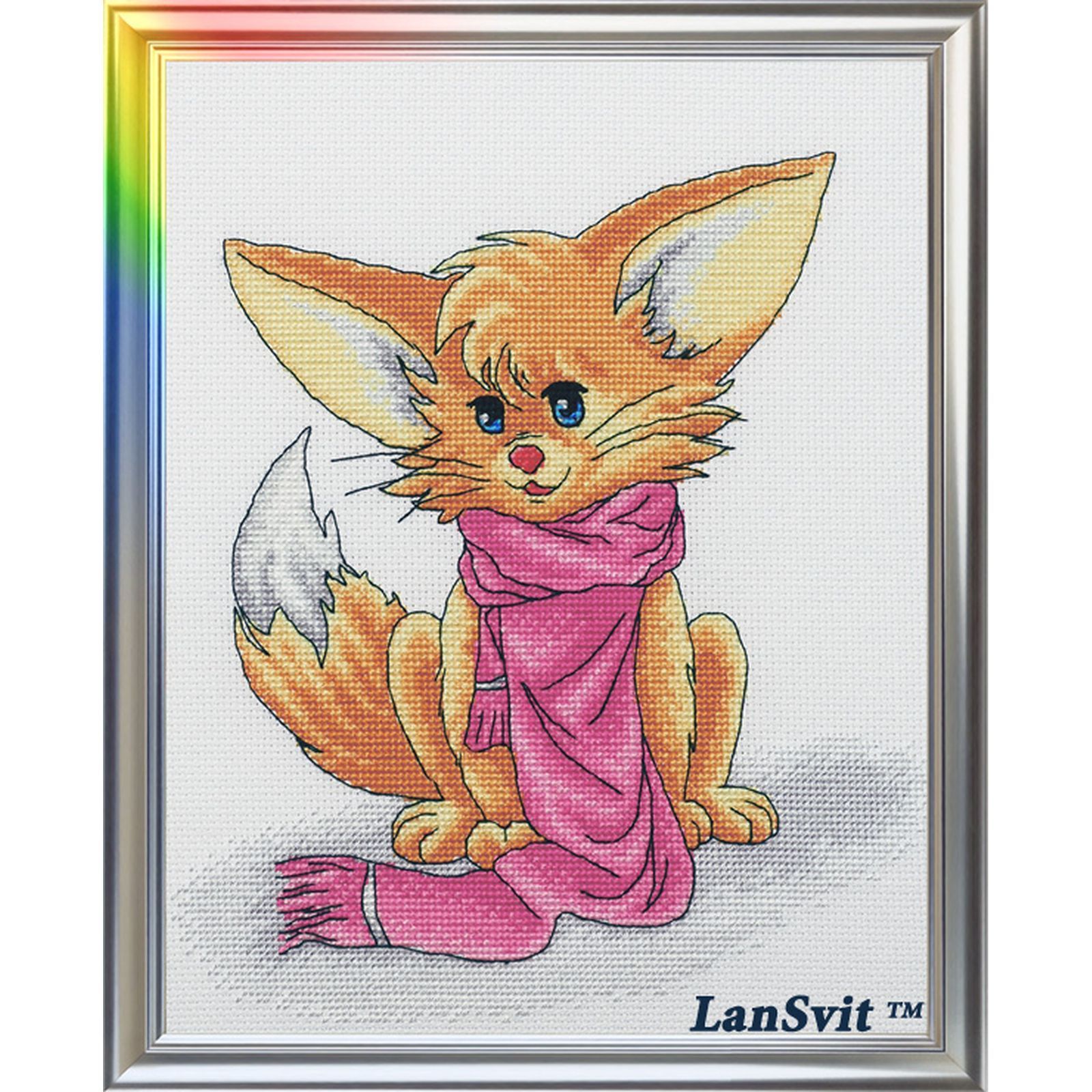 Point de croix compté LanSvit D-021 Une beauté kit broderie canevas Aida 6.4 fils coton