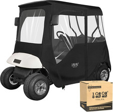 2 Passenger Deluxe Golf Cart Driving Enclosure for EZGO TXT and RXV Model, 4-Sid