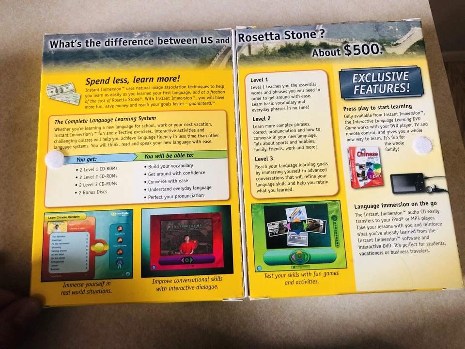 Instant Immersion Chinese Mandarin Levels 1 2 3 PC MAC NM - Image 3 of 4