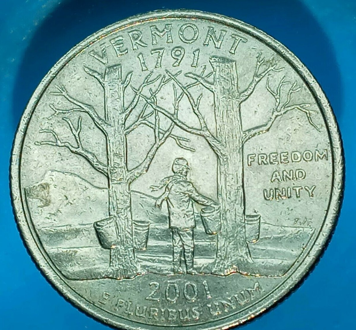 🙂 2001-D VERMONT STATE QUARTER ERROR --- THERE IS AN
