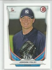 Jordan Foley NY Yankees 2014 Bowman Draft Card