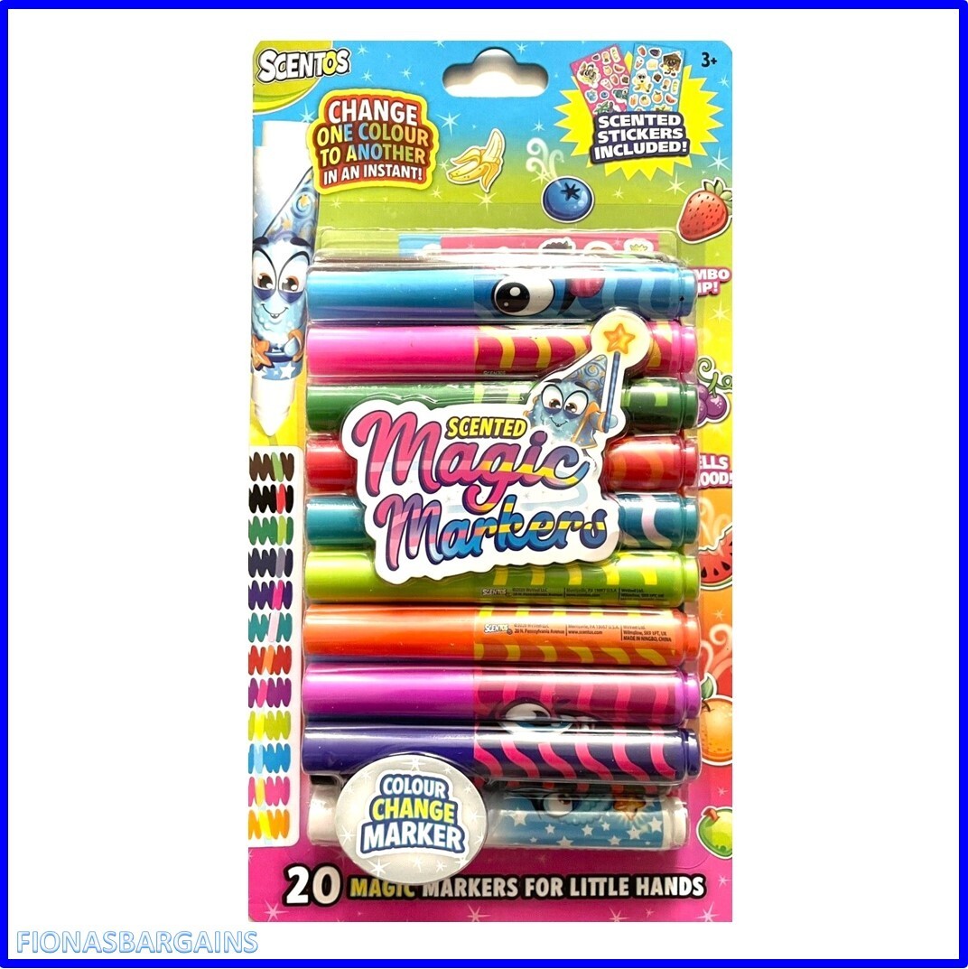Scentos Scented Colouring Pack 40 Twirl-Up Crayons 20 Magic