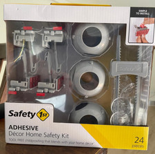 Safety 1   Adhesive D cor Home Safety Kit 24pc Grey Childproofing NIB babies