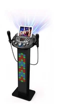 Starion KS829-B Bluetooth Karaoke Machine l Pedestal Design w/Light Show l 4 ...