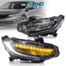 VLAND LED Headlights Assembly For 2016-2021 Honda Civic w/ Sequential Indicator
