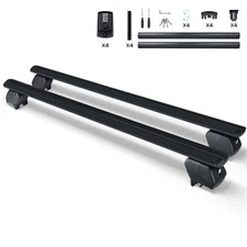 53" Universal Lockable & Adjustable 300LBS Roof Top Bars Cargo Carrier Luggage