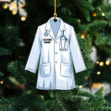 Personalized Doctor Christmas Ornaments, Custom Doctor Appreciation Decorations