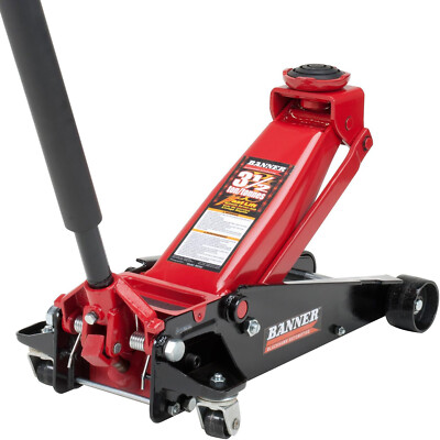 Blackhawk B6350 Black/Red Fast Lift Service Jack - 3.5 Ton