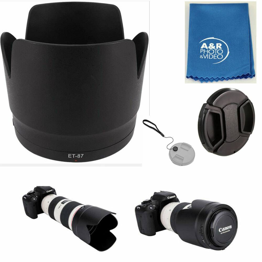 Reversible Lens hood For Canon EF 70-200mm IS III II USM Lens as  ET-87 BK