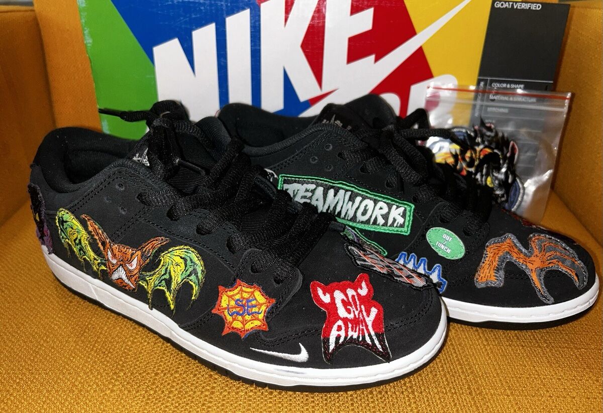 Nike Neckface x SB Dunk Low Pro Collab DQ4488-001 Men's Size Nike Neckface x SB Dunk Low Pro Collab DQ4488-001 Men's Size