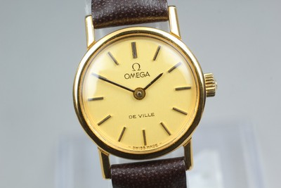 EXC+5] Vintage Omega DeVille 625 Gold Hand Winding Women's