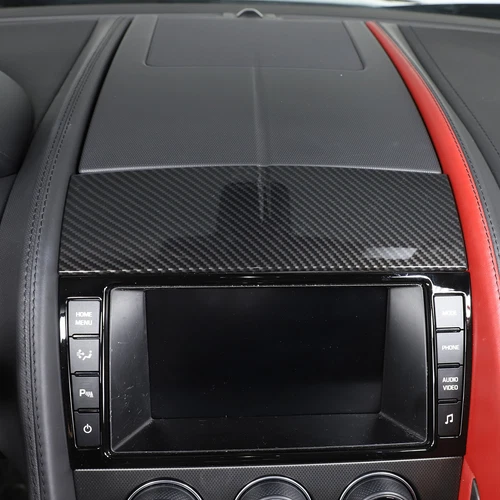 Cubierta de embellecedor de consola de tablero interior de fibra de carbono ABS para Jaguar F-TYPE 2013-2024 - Imagen 39 de 44