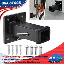 2 Inch Opening Hitch Receiver Hitch Wall Mount, Bolt-On Receiver Tube Black New
