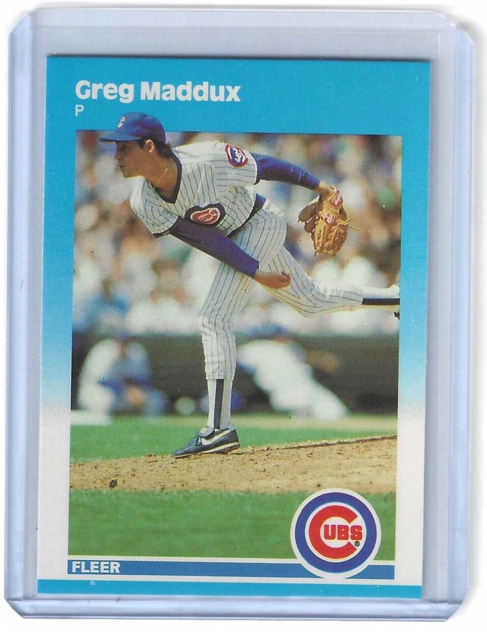 Greg Maddux 1987 Fleer GLOSSY Update #U-68 Chicago Cubs Baseball Rookie Card 1A