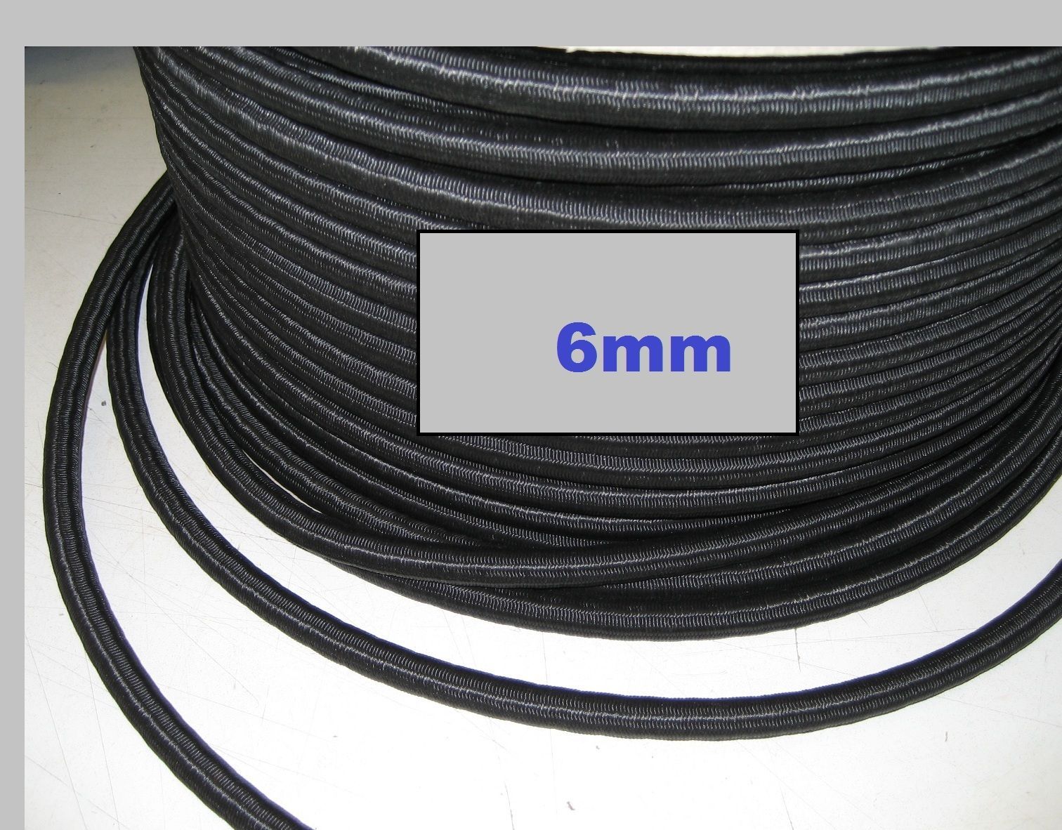 10m 6mm NEW ELASTIC SHOCK BUNGEE CORD Black only £7.99