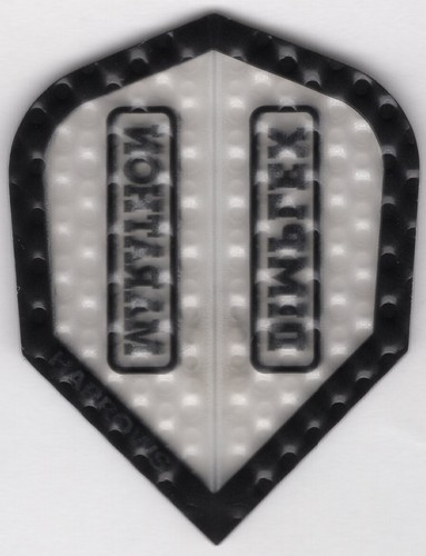 Black & Clear MARATHON DIMPLEX Dart Flights: 3 per set