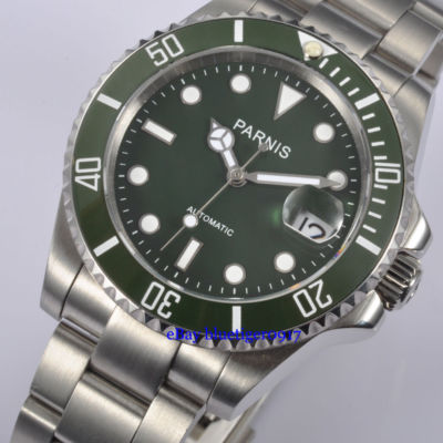Parnis 40mm 21 Steine Miyota Saphirglas Herren Automatische Armbanduhren Uhren