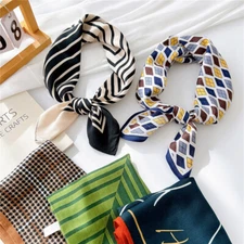 Women Head Scarves Neckerchief Decorative Scarves 63cm Square Scarf Small Shaw↔