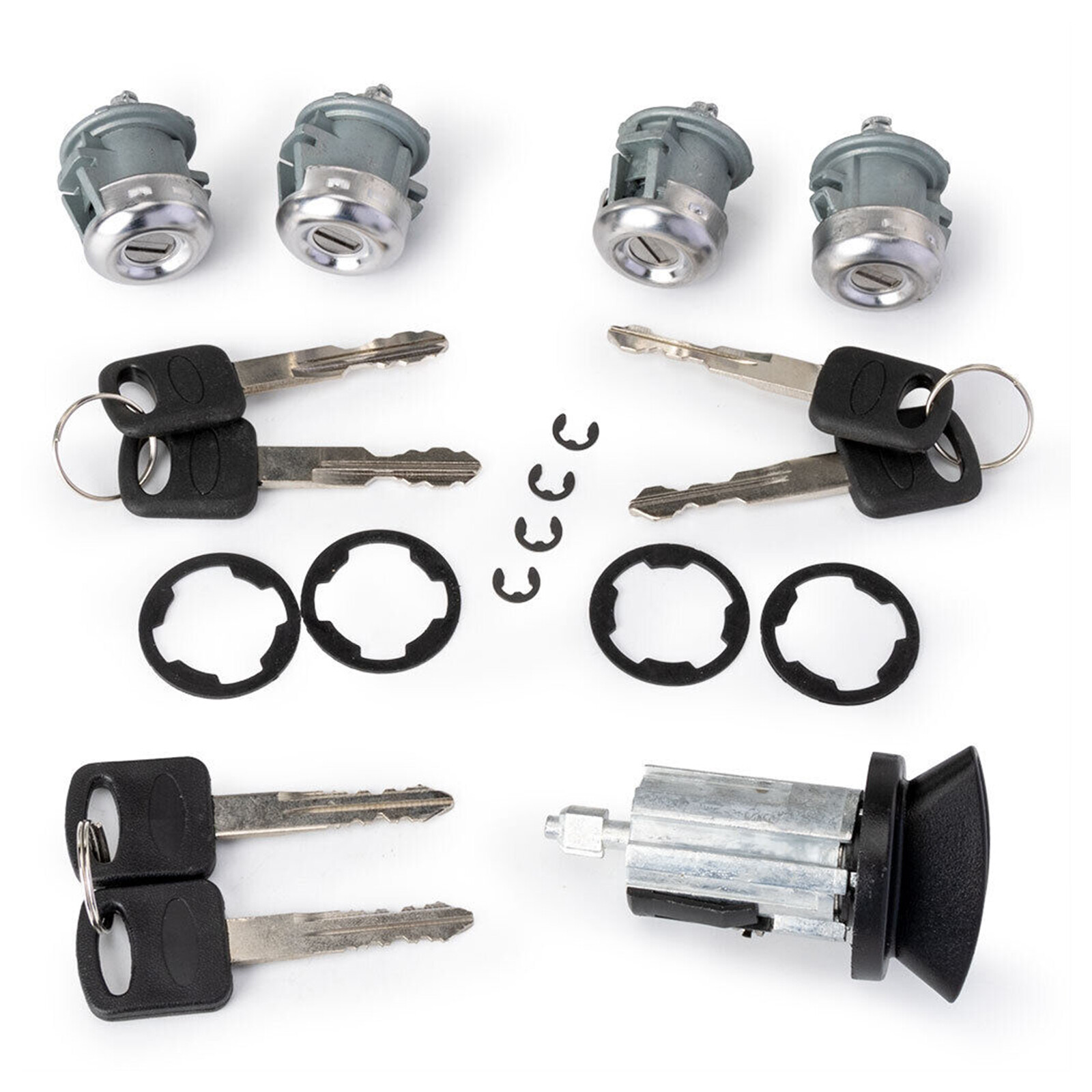 Ignition Cylinder & 4 Door Lock Set For Ford Econoline Van E150 E250