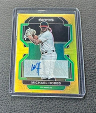 2022 Panini Prizm Draft Picks Michael Hobbs Gold Prizm Auto 03/10