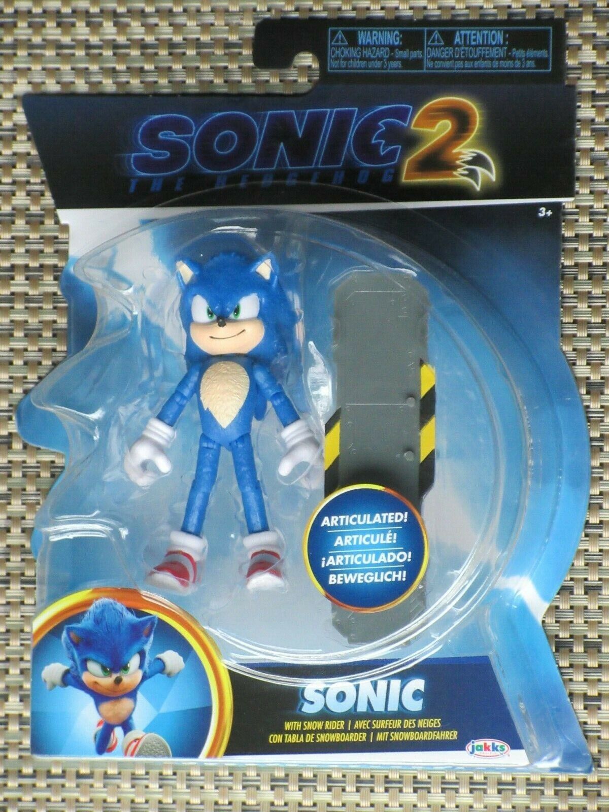 Bonecos Sonic The Hedgehog F00662 - Sonic com Prancha de Snowboard