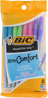 round Stic Grip Xtra Comfort Fashion Ballpoint Pens, Assorted Fashion Colors, Pa