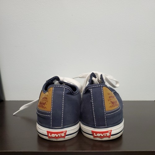 Levi’s Navy Blue Canvas Logo Lace Up Sneakers Size 11 US - 第 2/5 張圖片