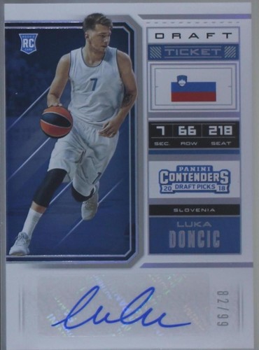2018 Panini Contenders Luka Doncic ROOKIE RC AUTO #122 PSA 9 POP