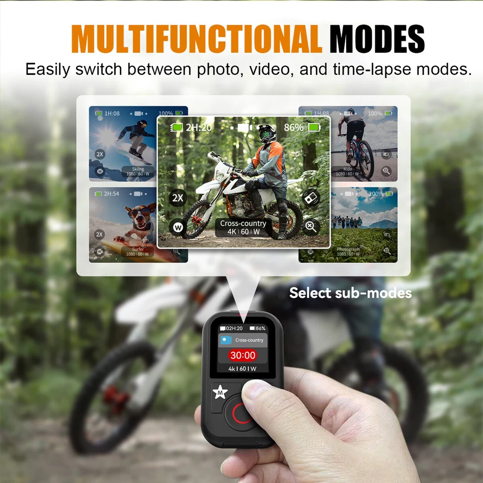 Bluetooth Wireless Remote Controller For GoPro Hero 13 12/11/10/9 Max Camera 60M - Image 4 of 4