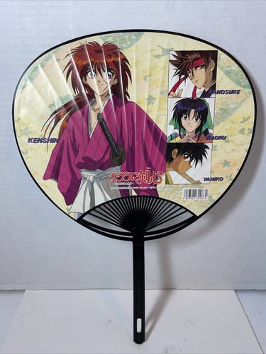 Rurouni Kenshin Paper Fan | Anime | Handheld | Kenshin, Sanosuke, Kaoru, Yahiko - Picture 2 of 13